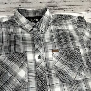 Orvis Classic Collection Button Up Shirt Men's M Gray Plaid Outdoors Hiking